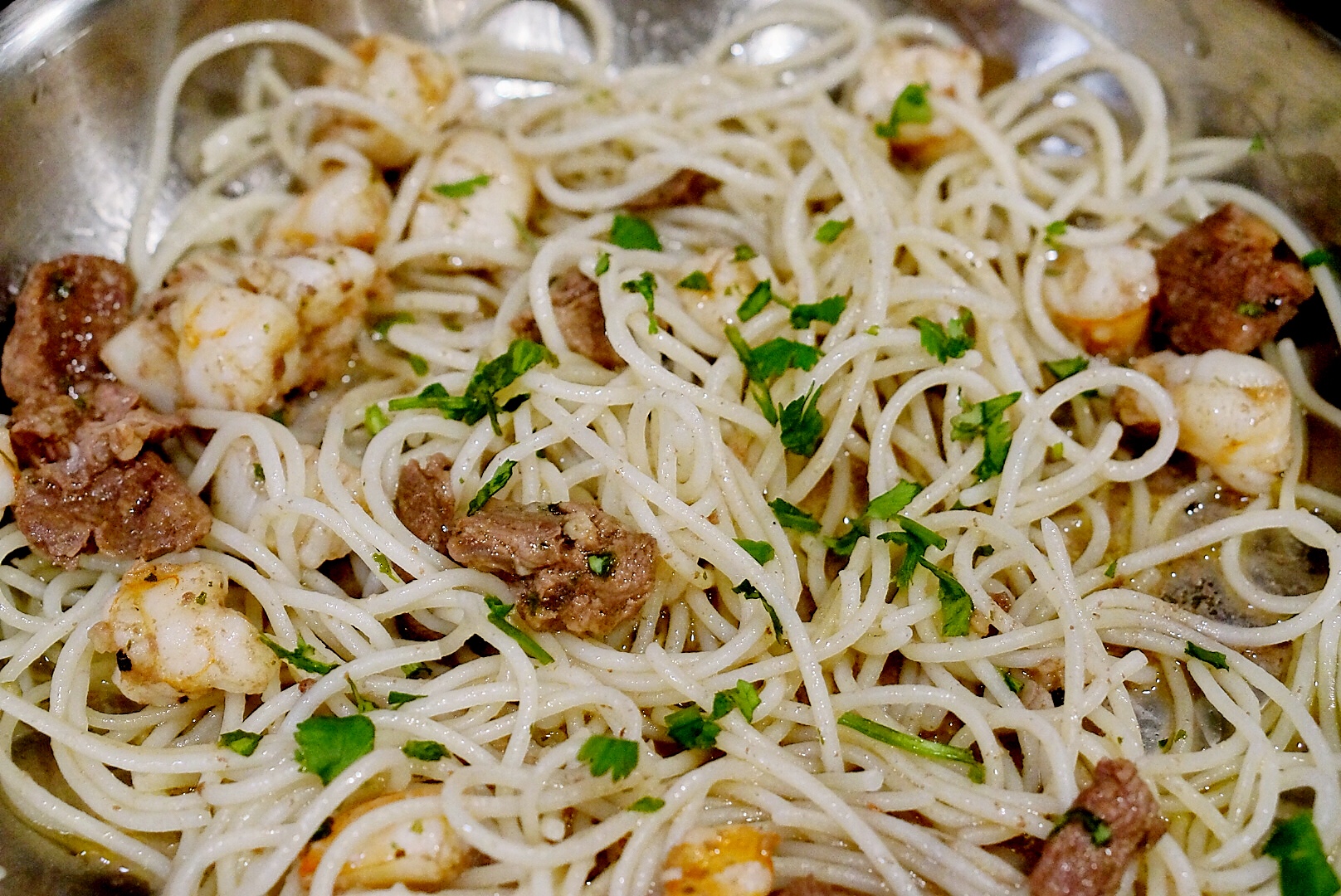 Steak and Shrimp Scampi