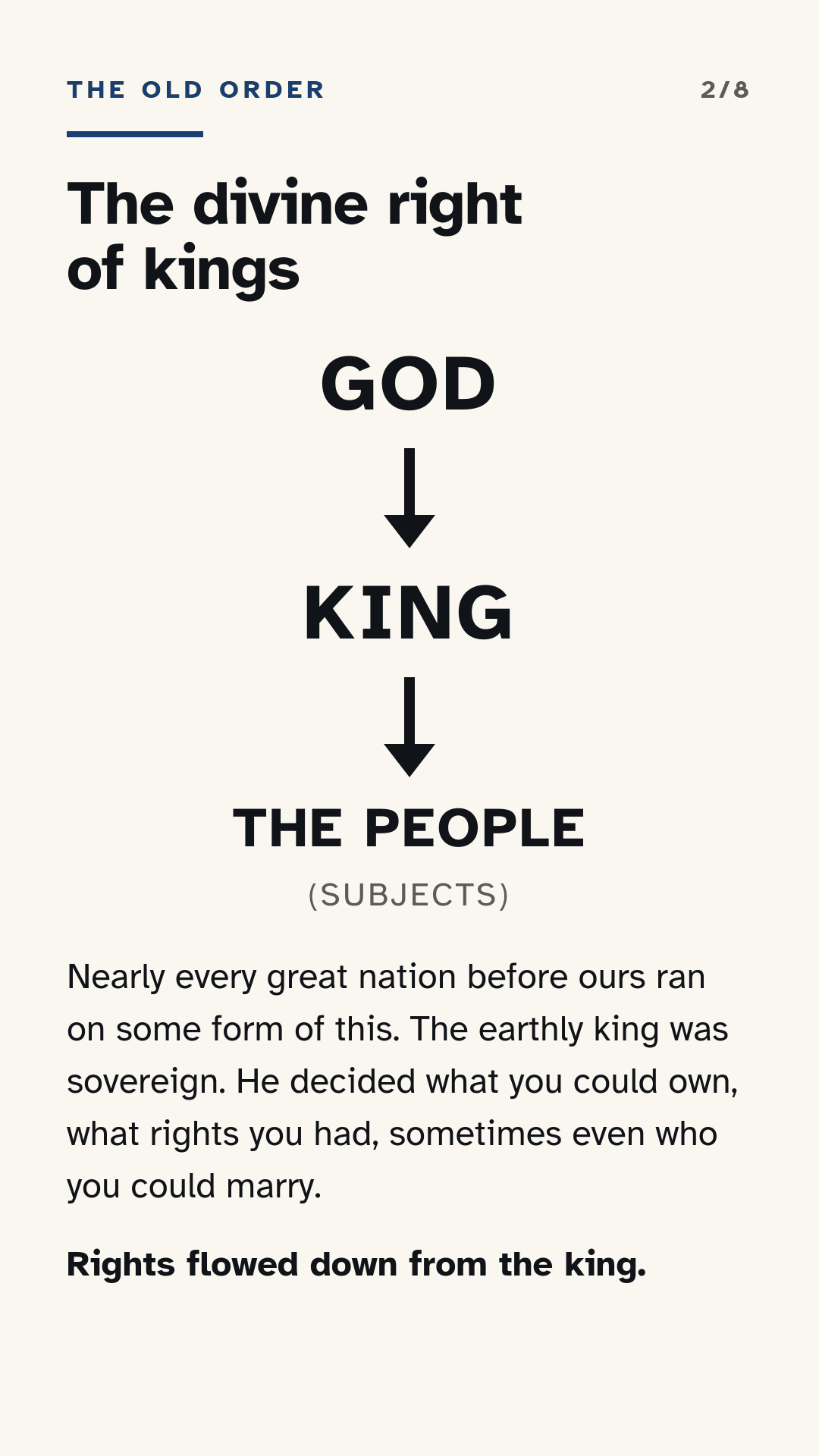 1776: they erased the king